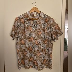 Vintage Floral Collared Shirt